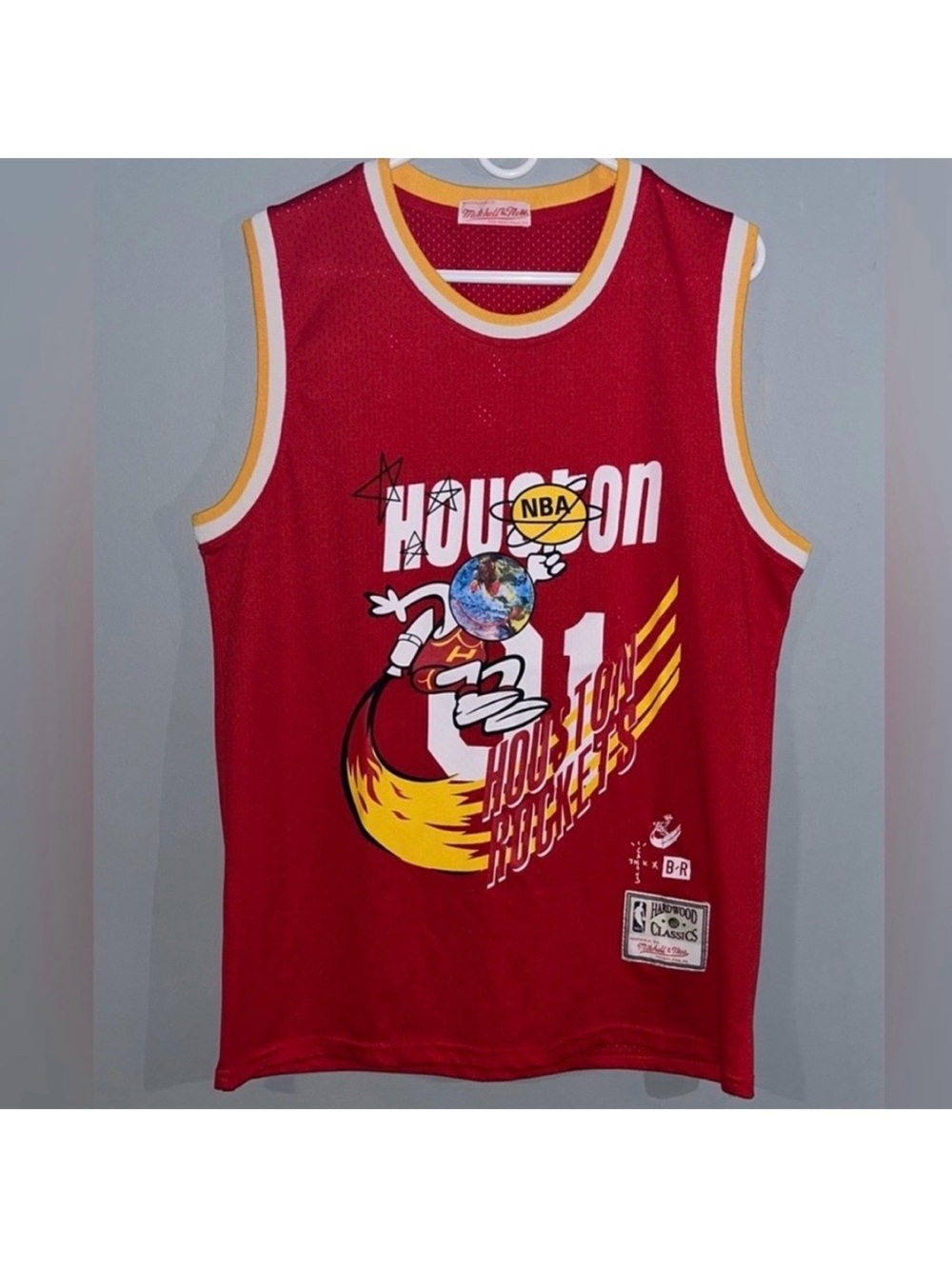 Cactus Jack by Travis Scott BR Mitchell & Ness Houston Rockets NBA Remix Jersey
